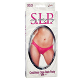 Sexy Little Panty Collection Crotchless Cage-Back Panty - XS/S - Pink