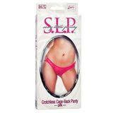 Sexy Little Panty Collection Crotchless Cage-Back Panty - M/L - Pink