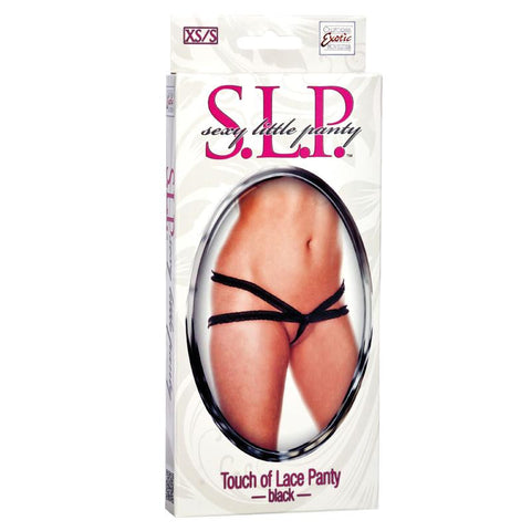 Sexy Little Panty Collection Touch of Lace Panty - XS/S - Black