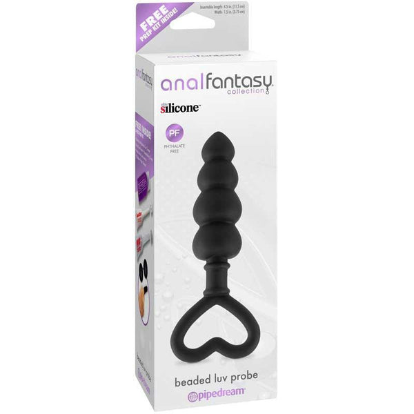 Anal Fantasy Collection Beaded Luv Probe (Black)