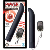 Power Slim G-Spot Remote 7.5in. Control Multispeed Waterproof Vibe (Black)