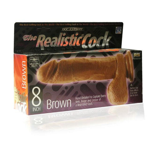 The Realistic Cock - 8 Inch Brown