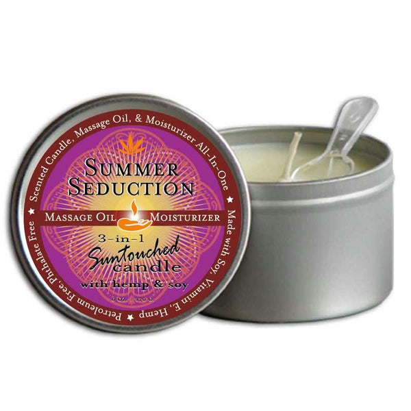 Earthly Body 3 N 1 Massage Candle Summer Seduction 6.8oz.