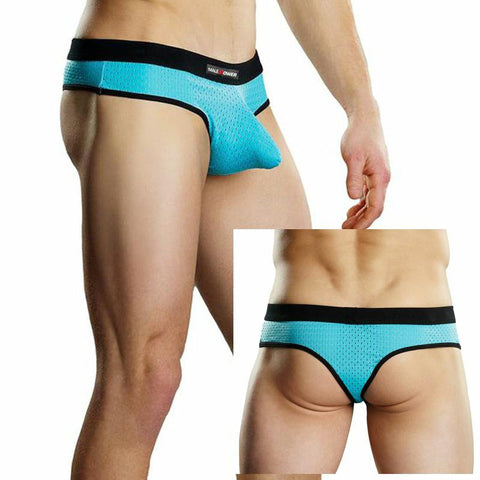 Male Power Athletic Mesh Sport Thong Turquoise Sml