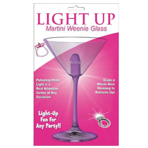 Light Up Martini Weenie Glass-Purple
