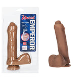 SI 6in Cock w/Balls & Suction Cup - Brown