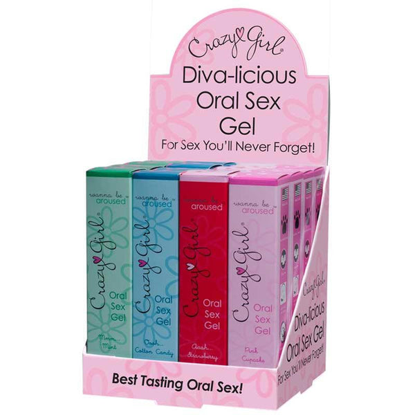 Crazy Girl Divalicious Oral Sex Gel, 16 Piece Retail Display