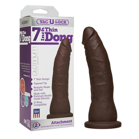 Vac-U-Lock- Platinum Edition - 7 Inch Thin Dong Black