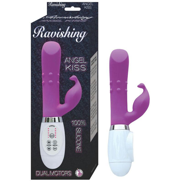 Ravishing Angel Kiss 5.5in. Silicone Multispeed Waterproof Clit Stimulating Vibe (Purple)