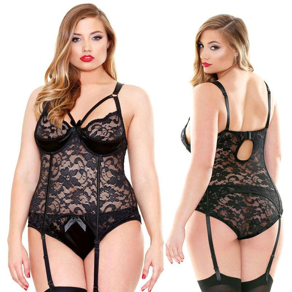 Cocolicious To The Extreme Lace V Teddy Black O/S