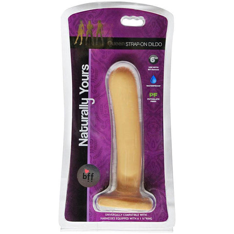 BFF Naturally Yours Queen Strap-On White 6in.