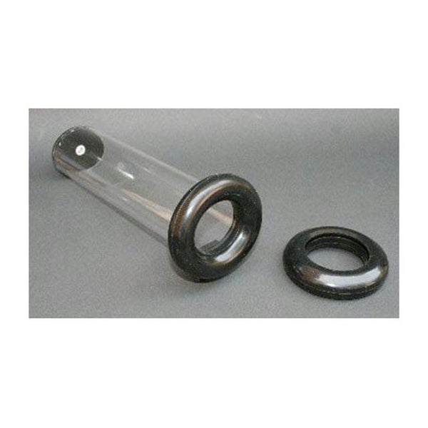 Basix Rubber Works - 8in. Dong with Suction Cup Black