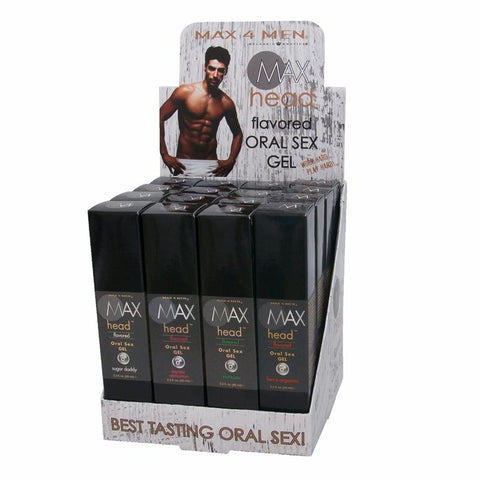 Max Head Flavored Oral Sex Gel Assorted Flavors (16-DP)