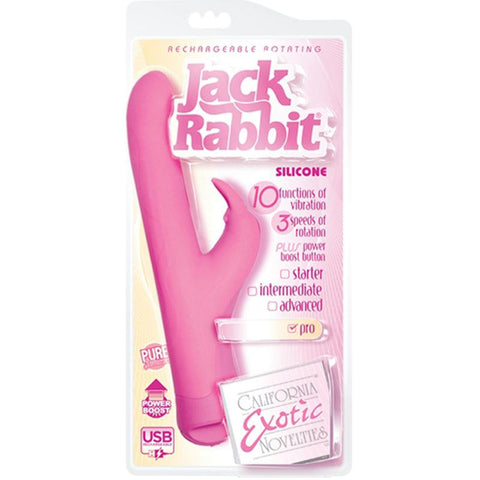 Rechargeable Rotating Jack Rabbit - Pink