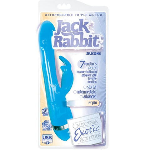 Rechargeable Triple Motor Jack Rabbit - Blue
