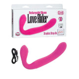 Rechargeable Silicone Love Rider Strapless Strap-On - Pink