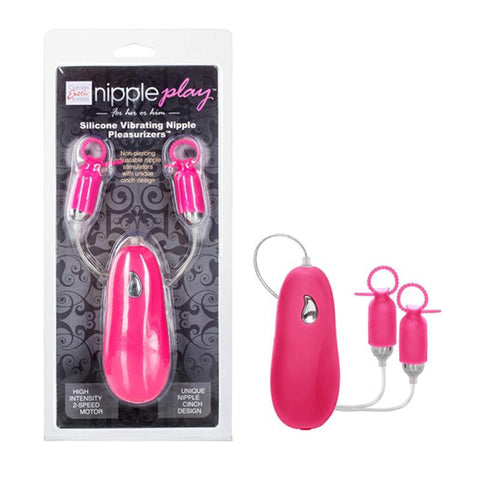Nipple Play Silicone Vibrating Nipple Pleasurizer - Pink