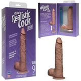 The Realistic Cock UR3 - 9in Slim w-Balls Brown
