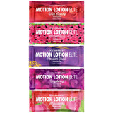 Motion Lotion Elite - Bulk Pillow Paks - Assorted .24oz (120 Pieces) Wild Cherry, Strawberry, Raspberry,Passion Fruit, Watermelon
