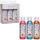 Candiland Sweet-N-Tart Warming Massage Gel - 3 Pak- 2oz. Strawberry Sour, Tart Berry, Tangy Cherry