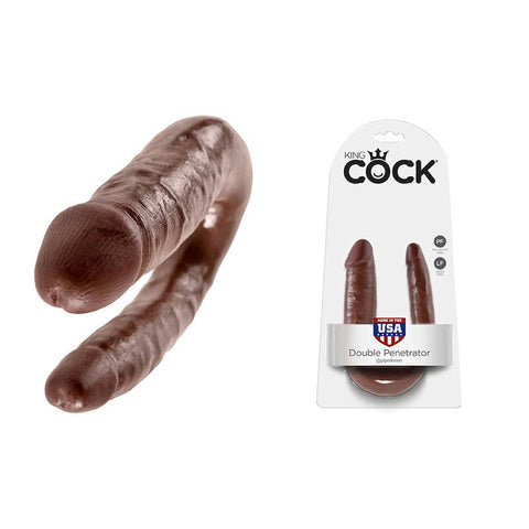 King Cock - Double Trouble Brown Small