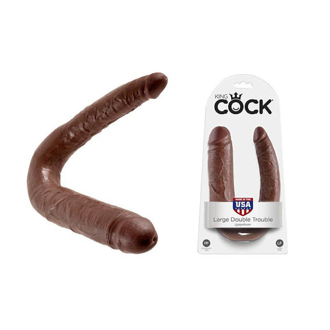 King Cock - Double Trouble Brown Large