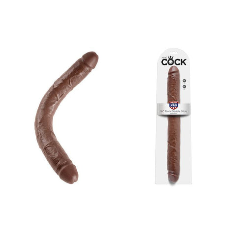 King Cock - 16in Thick Double Brown
