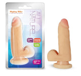 Blush Au Naturel Mighty Mike 7.75in. Dong With Suction & Balls (Beige)