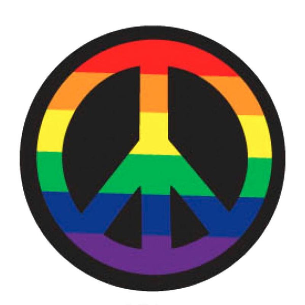 Rainbow Peace Sign Button