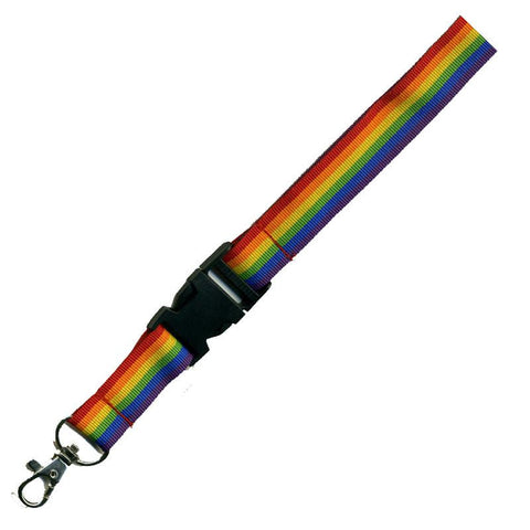 Rainbow Long Stripes Breakaway Lanyard