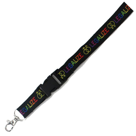Legalize Male Female Symbols Breakaway Lanyard