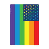 Rainbow American Flag Metal Sign