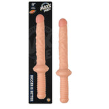 Maxx Men 9in. Real Skin Dong With Handle (Ivory)