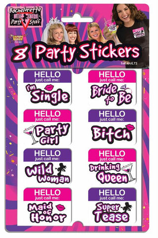 Bachelorette Stickers 8pk
