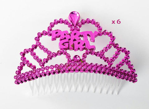 Mini Party Girl Tiara 6pk