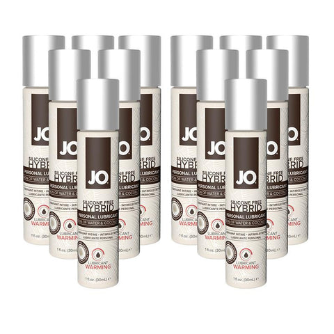 JO Silicone Free Hybrid Lubricant w-Coconut Warming 1 fl oz (Display of 12)