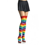 Lycra Acrylic Rainbow Thigh High O/S