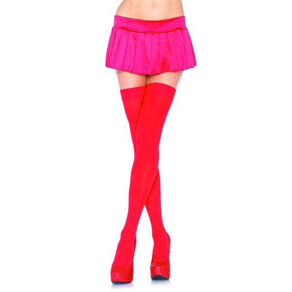 Nylon Over The Knee O/S Red