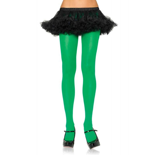 Nylon Tights O/S Kelly Green