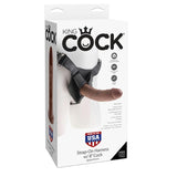 King Cock Strap-On Harness W/8in Cock Brown