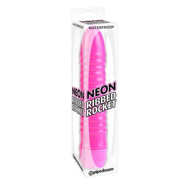 Neon Ribbed Rocket Pink