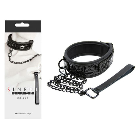 Sinful Black Collar & Leash