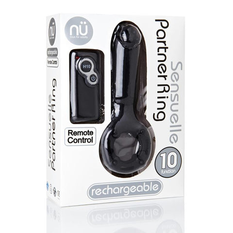 Sensuelle Remote Control Partner Ring Black