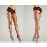 Fence Net Tights W-Lace Boyshorts Top Queen Black