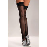 Sheer Backseam Stocking O/S Black