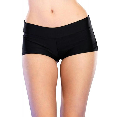 Spandex Boy Shorts Short. Large Black