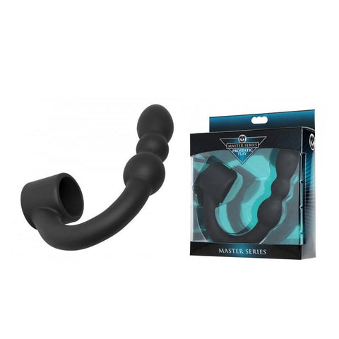 Masters Silicone Excursion Shaft Ring Arm With Beaded Anal Arm (Black)