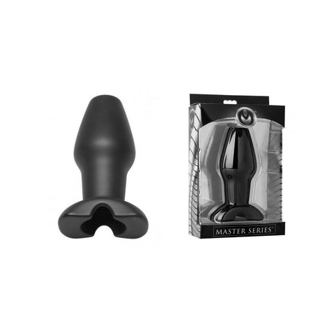 Masters Invasion Hollow Silicone Anal Plug Large (Black)