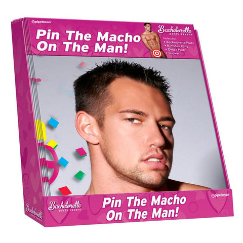 Bachelorette Party Favors Pin The Macho On The Man (Display of 12)