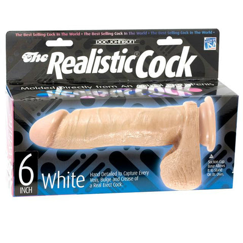 The Realistic Cock - 6 Inch White